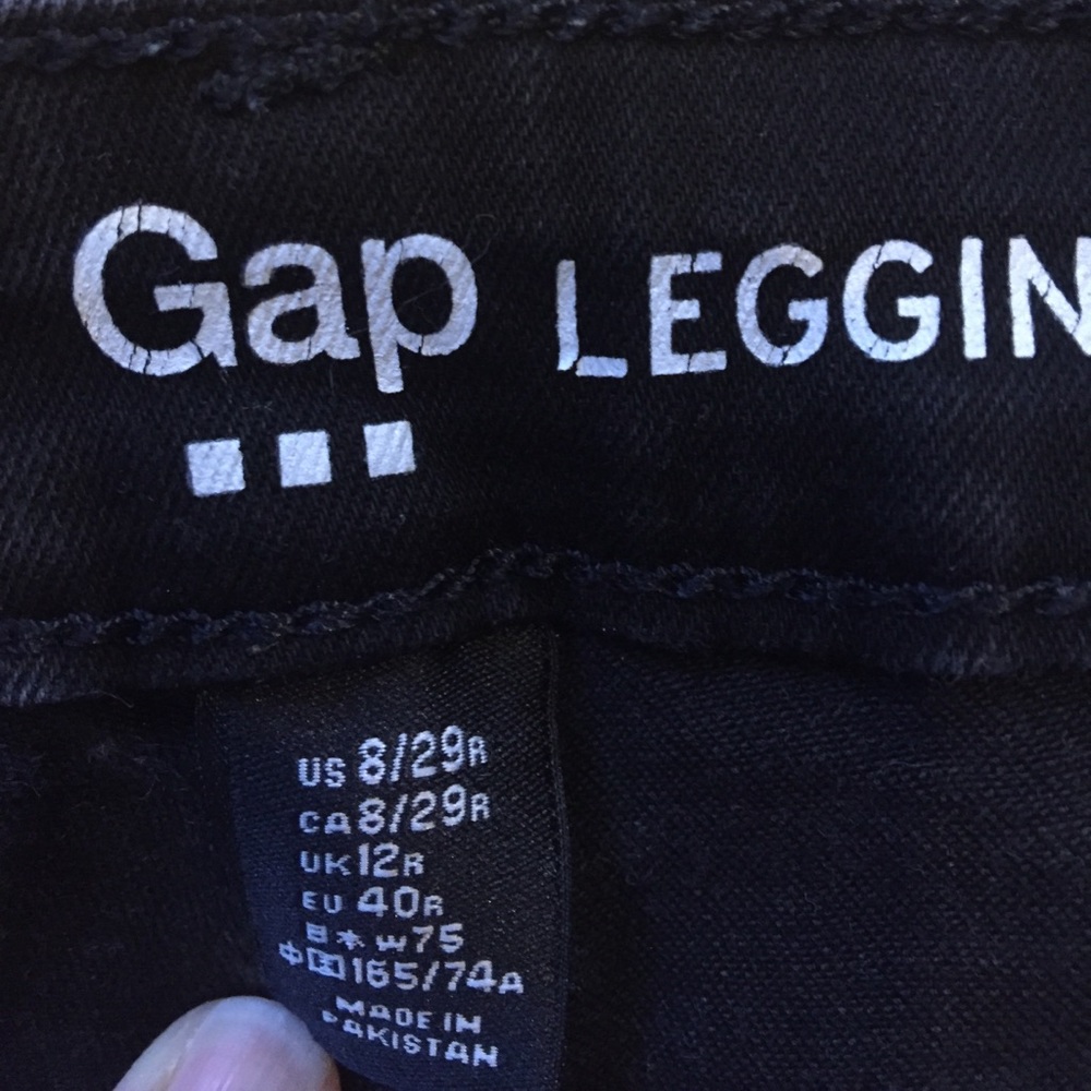 Gap Black Denim hi-Rise Leggings - Picture 3 of 4